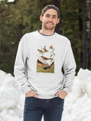 Chestnut Coloured Finch. Sweatshirt -John James Audubon Designs