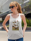 Chestnut Coloured Finch Racerback Tank -John James Audubon Designs