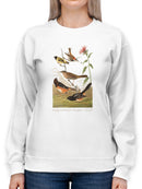 Chestnut Coloured Finch. Sweatshirt -John James Audubon Designs