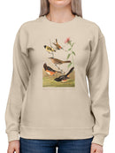 Chestnut Coloured Finch. Sweatshirt -John James Audubon Designs