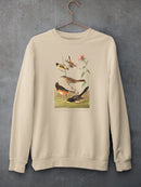 Chestnut Coloured Finch. Sweatshirt -John James Audubon Designs
