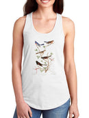 Lazuli Finch Birds Racerback Tank -John James Audubon Designs