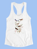 Lazuli Finch Birds Racerback Tank -John James Audubon Designs