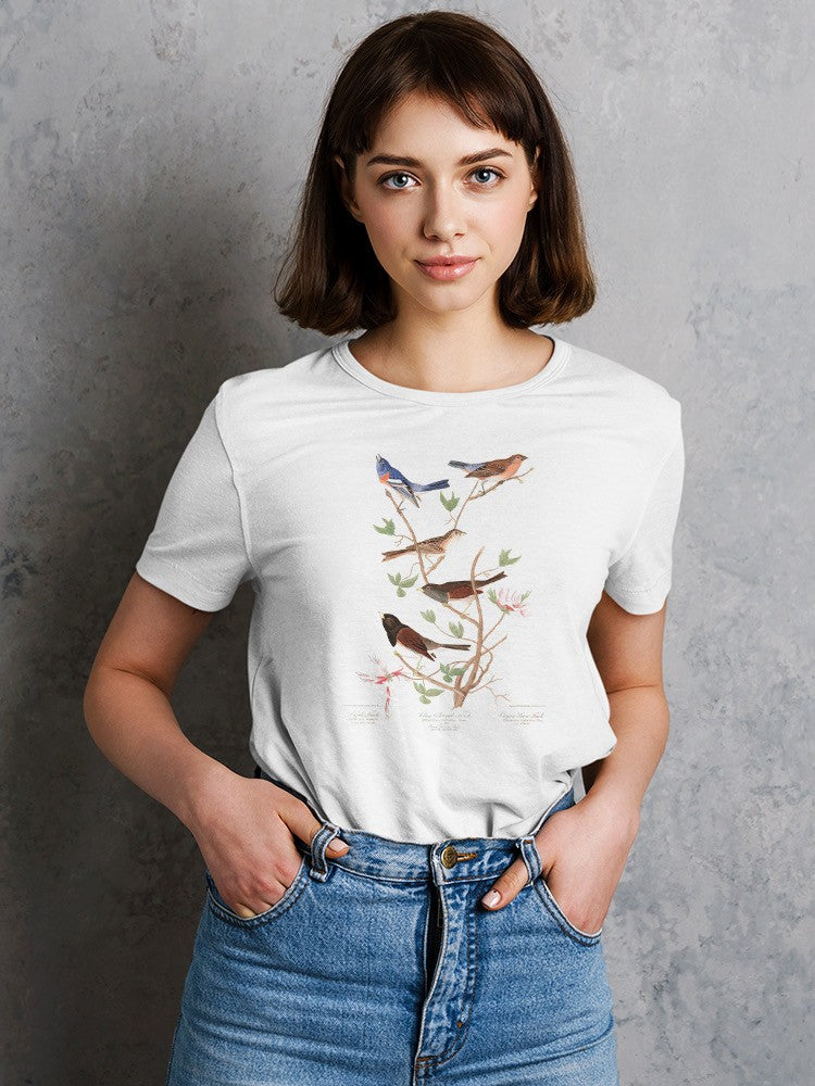A Lazuli Finch T-shirt -John James Audubon Designs
