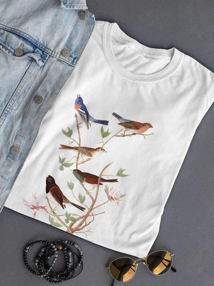 A Lazuli Finch T-shirt -John James Audubon Designs