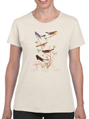 A Lazuli Finch T-shirt -John James Audubon Designs