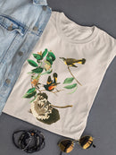 American Redstart Birds T-shirt -John James Audubon Designs