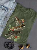 Little Tawny Thrushes T-shirt -John James Audubon Designs