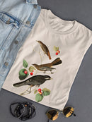 Little Tawny Thrushes T-shirt -John James Audubon Designs