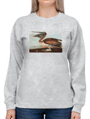 Brown Pelican. Sweatshirt -John James Audubon Designs