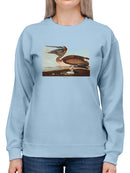 Brown Pelican. Sweatshirt -John James Audubon Designs