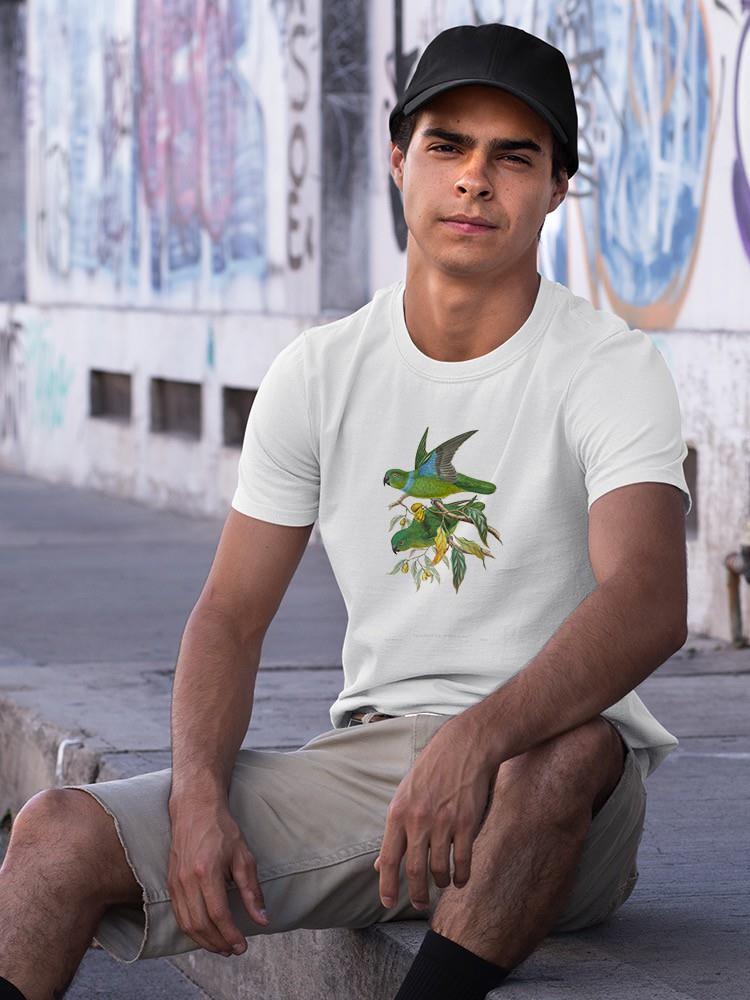 Lime & Cerulean Parrots Ii T-shirt -John Gould Designs