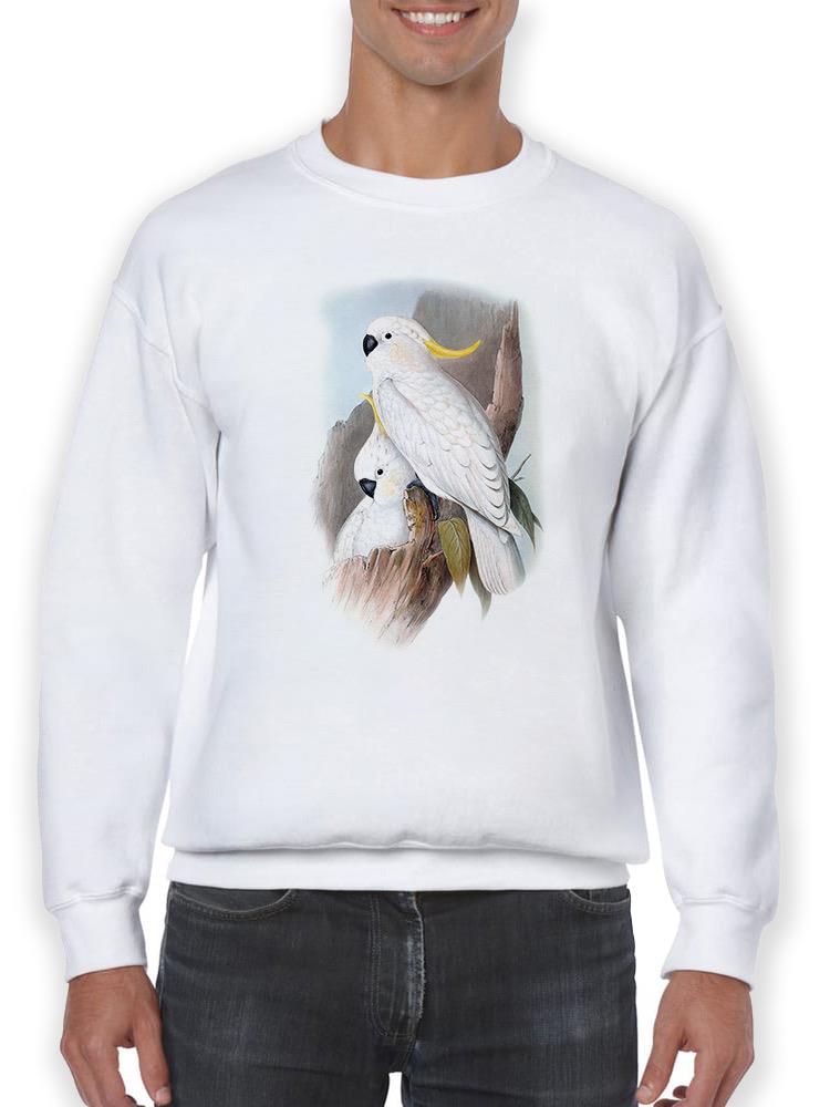 Pastel Parrots V Sweatshirt -John Gould Designs