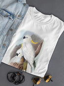 Pastel Parrots V T-shirt -John Gould Designs