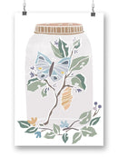 Nature In Jar B Wall Art -June Erica Vess Designs