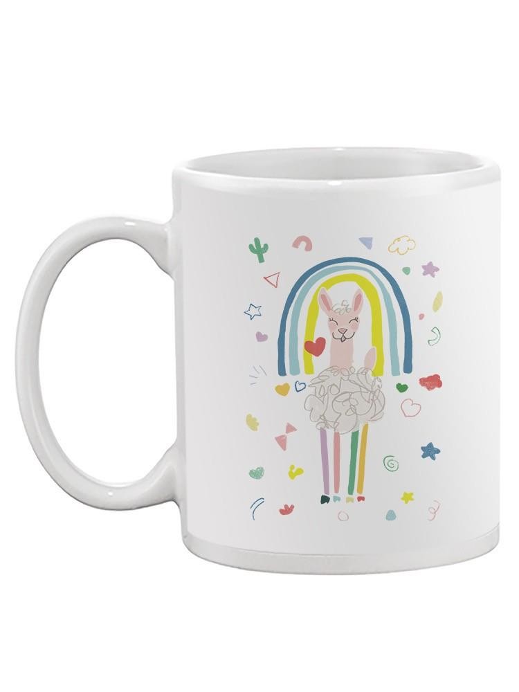 Rainbow Llama B Mug -June Erica Vess Designs