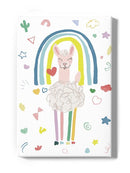 Rainbow Llama B Wall Art -June Erica Vess Designs