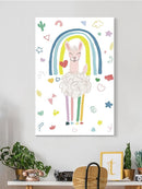 Rainbow Llama B Wall Art -June Erica Vess Designs