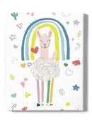 Rainbow Llama B Wall Art -June Erica Vess Designs