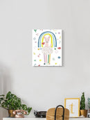 Rainbow Llama B Wall Art -June Erica Vess Designs
