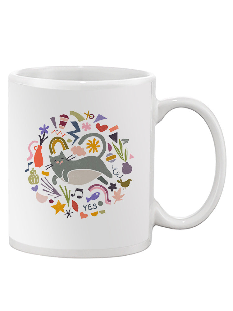 Cool Cats Collection C Mug -June Erica Vess Designs
