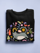 Cool Cats Collection C Sweatshirt -June Erica Vess Designs