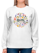 Cool Cats Collection C Sweatshirt -June Erica Vess Designs