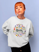 Cool Cats Collection C Sweatshirt -June Erica Vess Designs