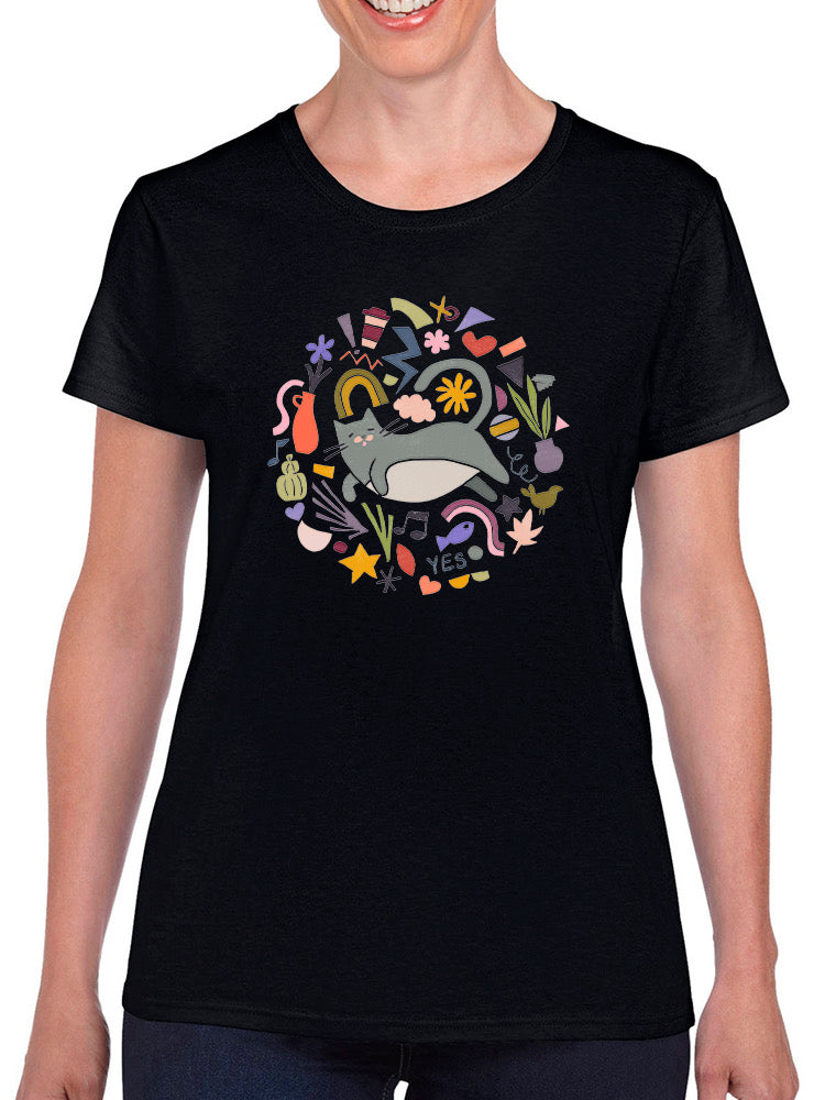 Cool Cats Collection C T-shirt -June Erica Vess Designs