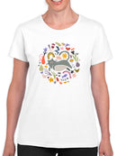 Cool Cats Collection C T-shirt -June Erica Vess Designs