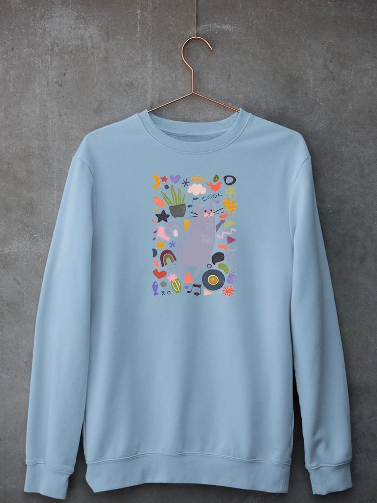 Cool Cats Collection Sweatshirt -June Erica Vess Designs