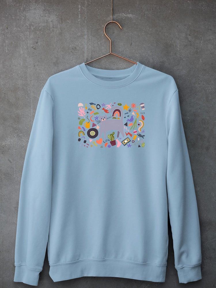 Collection Of Cool Cats Sweatshirt -June Erica Vess Designs