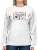Collection Of Cool Cats Sweatshirt -June Erica Vess Designs