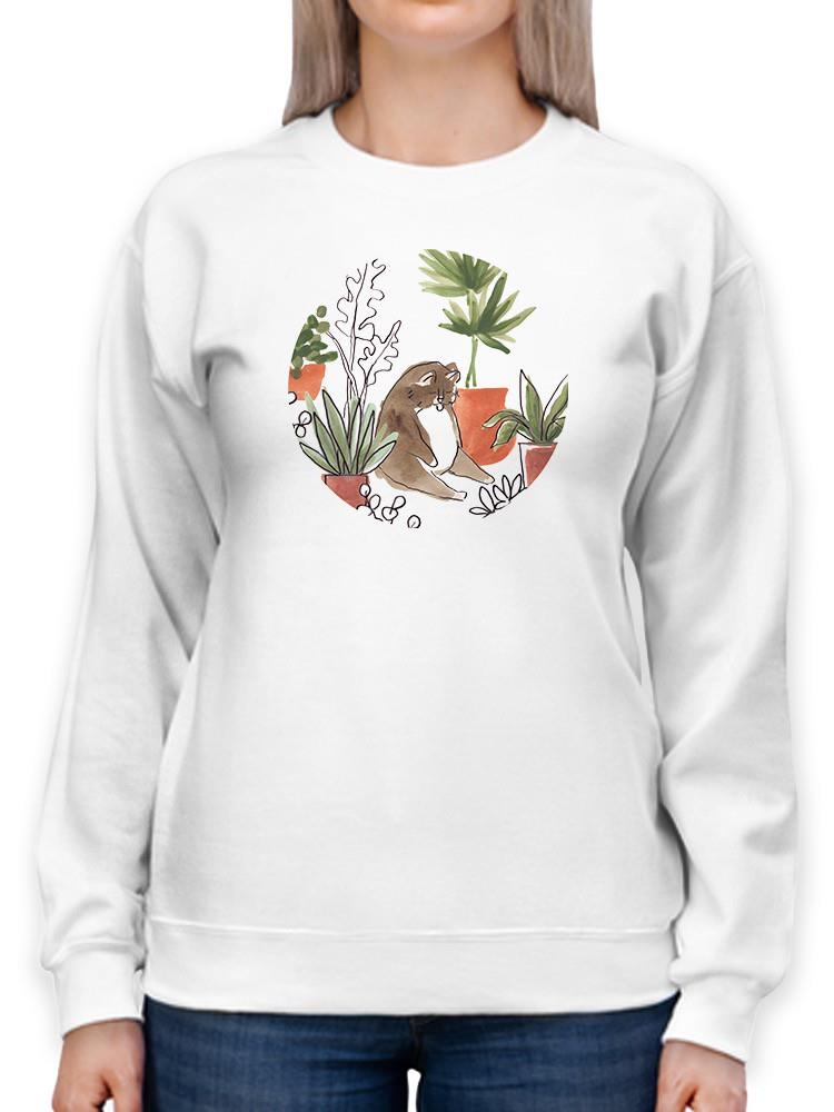 Purrfect Plants Collection C. Sweatshirt -June Erica Vess Designs