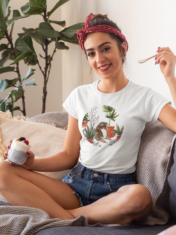 Purrfect Plants Collection C T-shirt -June Erica Vess Designs