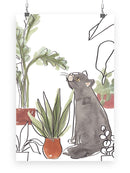 Purrfect Plants Collection B Wall Art -June Erica Vess Designs