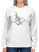 Hands And Flowers I. Sweatshirt -June Erica Vess Designs