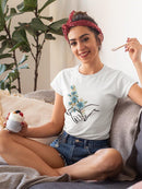 Hands And Flowers I T-shirt -June Erica Vess Designs