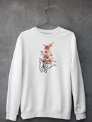 Hands And Flowers Ii. Sweatshirt -June Erica Vess Designs