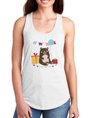 Party Animals Collection C. Racerback Tank -June Erica Vess Designs