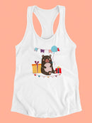 Party Animals Collection C. Racerback Tank -June Erica Vess Designs