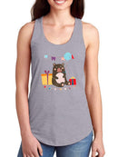 Party Animals Collection C. Racerback Tank -June Erica Vess Designs