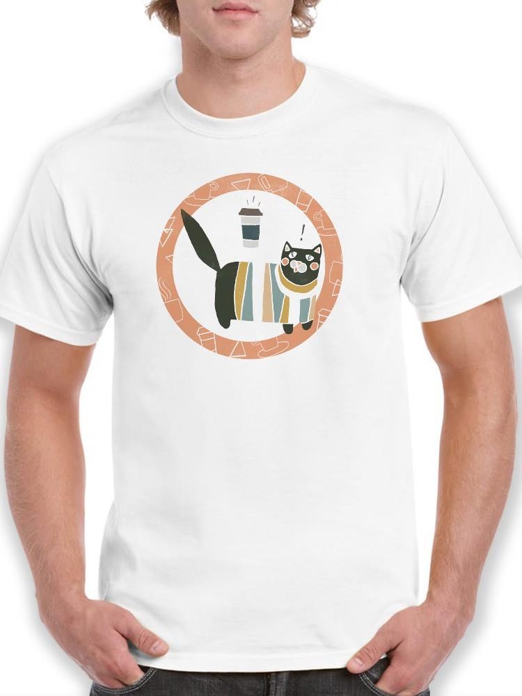 Coffee Cats C T-shirt -June Erica Vess Designs
