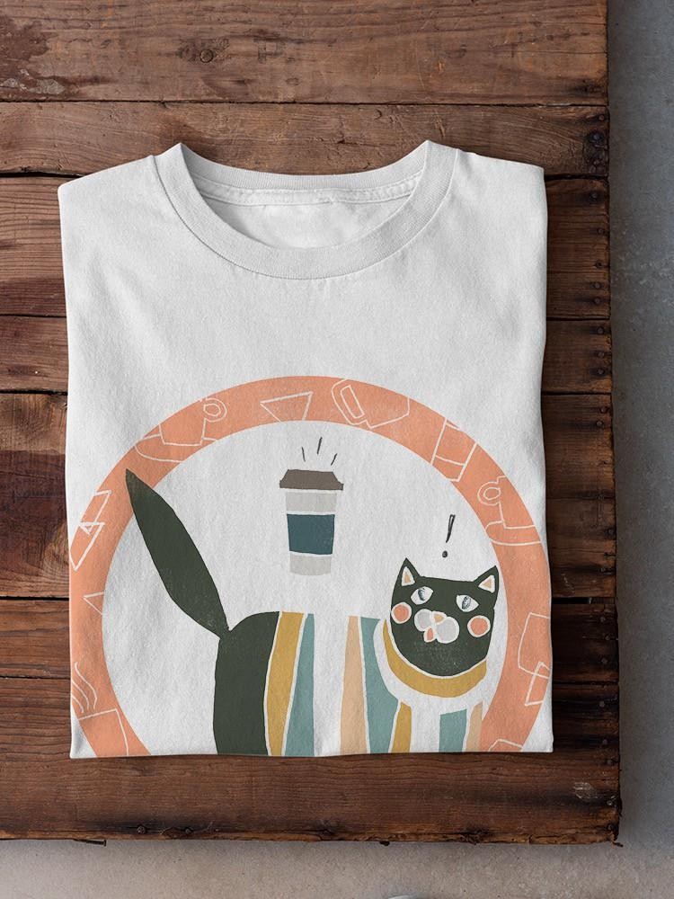 Coffee Cats C T-shirt -June Erica Vess Designs