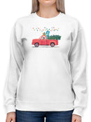 Retro Winter Celebration A Sweatshirt -June Erica Vess Designs
