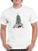 Retro Winter Celebration B T-shirt -June Erica Vess Designs