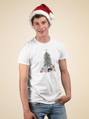 Retro Winter Celebration B T-shirt -June Erica Vess Designs