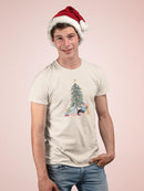 Retro Winter Celebration B T-shirt -June Erica Vess Designs
