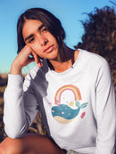 Happy Narwals I Sweatshirt -June Erica Vess Designs