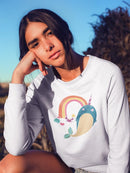 Happy Narwals Iv Sweatshirt -June Erica Vess Designs